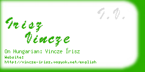 irisz vincze business card