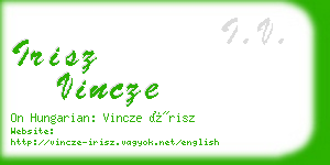 irisz vincze business card